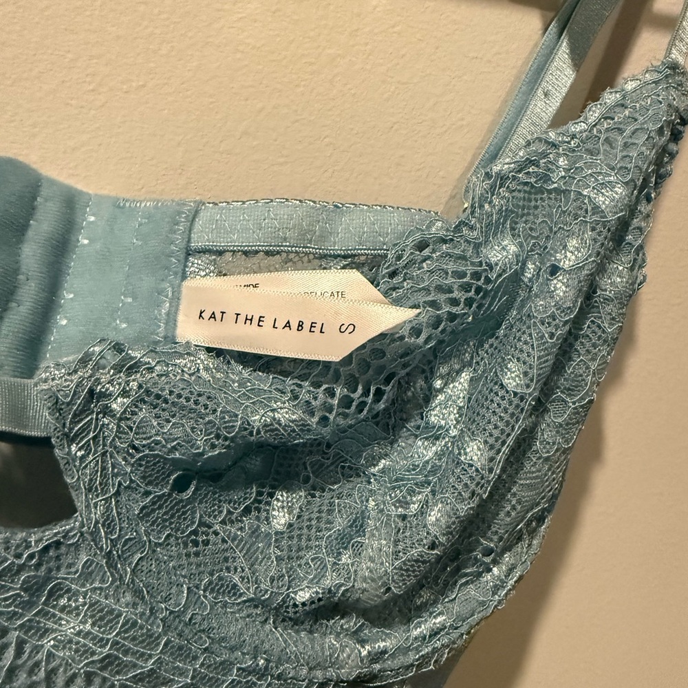 Kat The Label × Revolve Zephyr Lifht Blue Bodysuit Size S - Picture 6 of 10